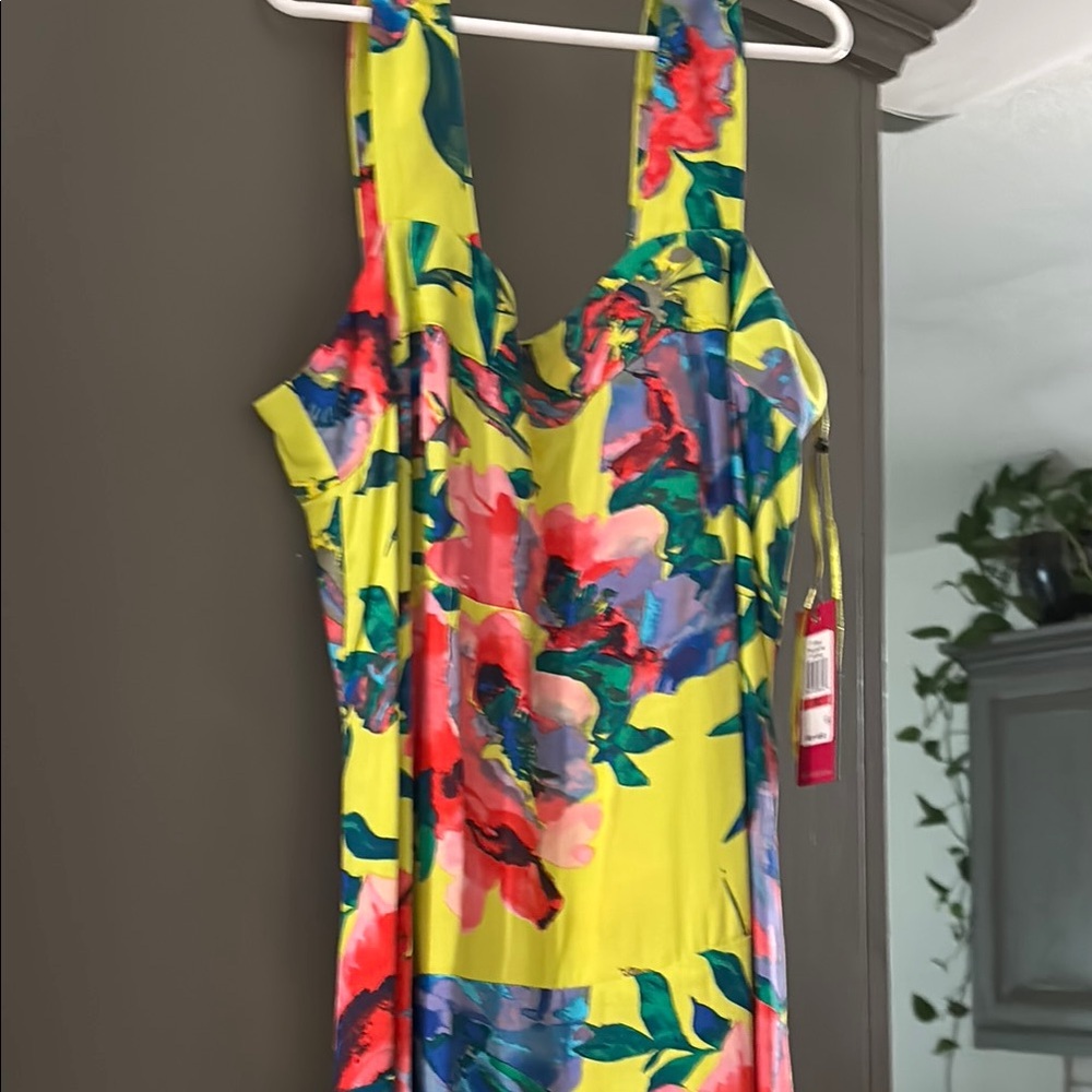 Vince Camuto Floral Maxi Dress - Yellow and Multicolor